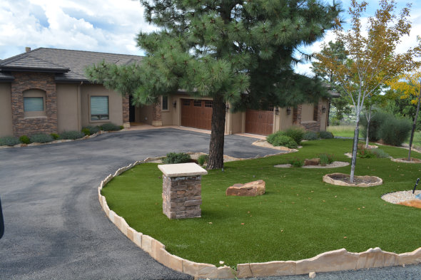 Edmonton artificial grass landscaping